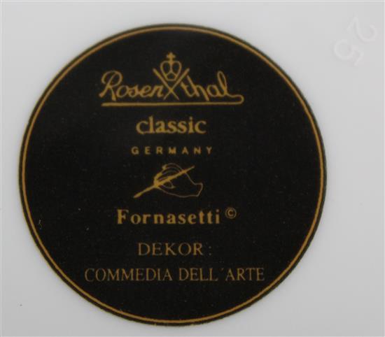 Fornasetti for Rosenthal: Four Commedia dellArte items, 9cm, the majority boxed (5)